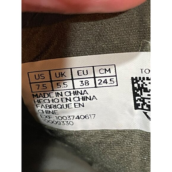 TOMS Majorca Ankle Boot Women's 7.5 Perforated Olive Green Peep Toe Ankle Boots - Picture 6 of 8